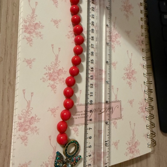 Heidi Daus Red Beaded Bracelet with Multicolor Butterfly - Picture 2 of 9